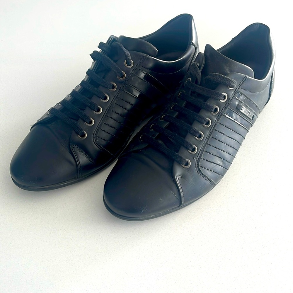Versace Sneakers Black Size 10 U.S. 43 Euro Low top mixed material